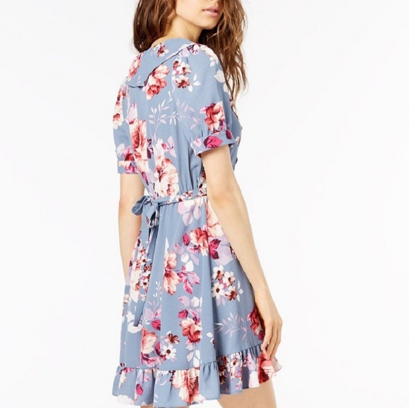 JILL STUART PALE BLUE WRAP STYLE DRESS! - Picture 2 of 5